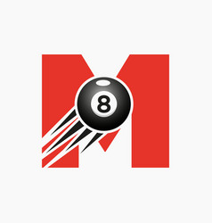 Letter M Billiards Or Pool Logo Design For