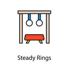 Steady Rings Fill Outline Icon Design Illus