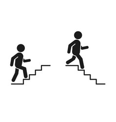 Upstairs And Downstairs Icon Sign Walking Man