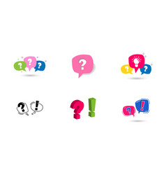 Big Set Icon Bubble With Question Mark