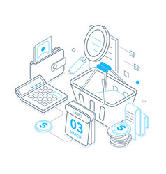 Cost Planning - Black And Blue Isometric Line