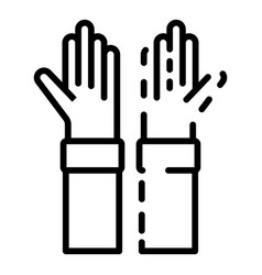 Hands Alzheimers Disease Icon Outline Style