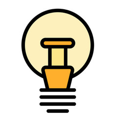 New Smart Lightbulb Icon Flat