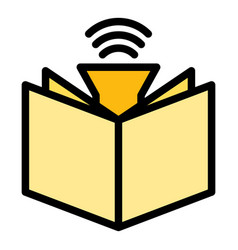 Play Audio Book Icon Flat