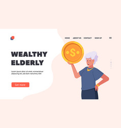 Wealthy Elderly Landing Page Template Rich Old