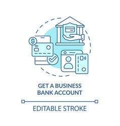 Get Business Bank For Startup Account Concept Icon