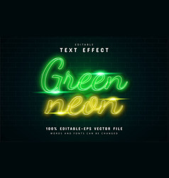 Green Neon Text Effect