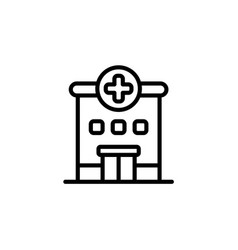 Hospital Building Icon Medicine Outline