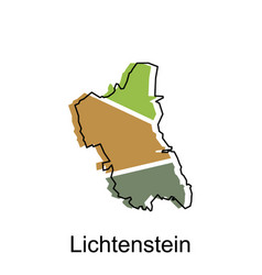 Map Of Lichtenstein Design Template