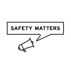 Megaphone Icon With Speech Bubble In Word Safety