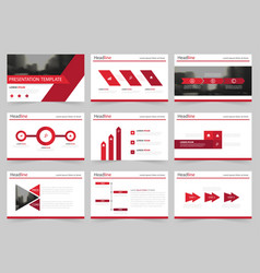 Red Abstract Presentation Templates Infographic