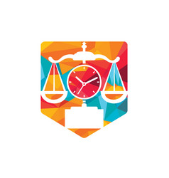 Law Time Icon Logo Design Template