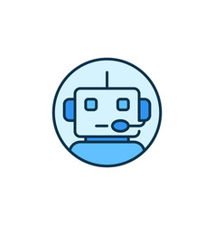 Circle With Robot Chatbot Concept Colored Icon