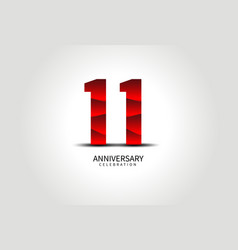 11 Year Anniversary Celebration Logo Red