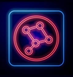 Glowing Neon Great Bear Constellation Icon