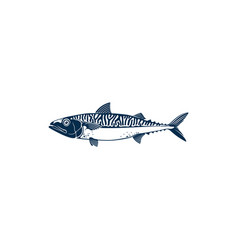 Pelagic Fish Short Indian Mackerel Isolated Icon