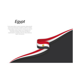 Wave Flag Of Egypt With Copyspace Background