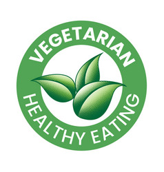 Vegetarian Plant Based Engraved Round Icon Of