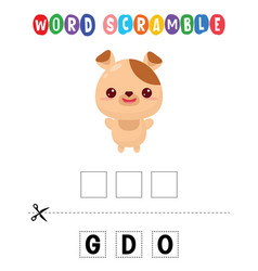 Dog Word Scramble Educational Game For Kids