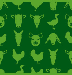 Green Farm Animal Pattern Design