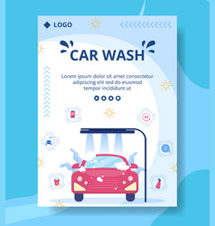 Car Wash Service Poster Template Flat Design