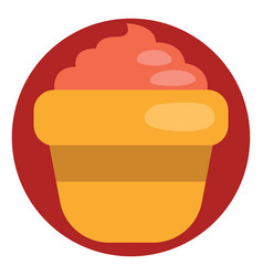 Delicious Red Cupcake On A White Background