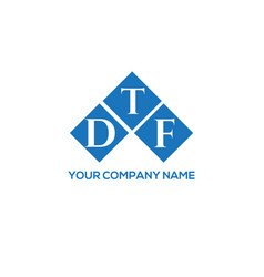 Dtf Letter Logo Design On White Background