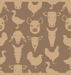 Brown Farm Animal Pattern Design