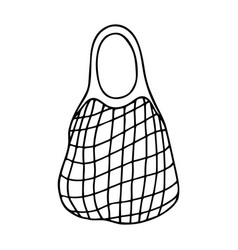 Doodle Of String Bag Isolated On White Background