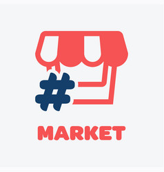 Symbolic Hashtag Market Logo