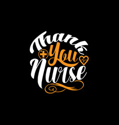 Thank You Nurse Lettering Design