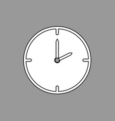 Black And White Thin Line Clock Icon 2 Oclock