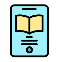 Digital Book Reality Icon Flat