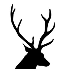 A Silhouette Of Deer Head