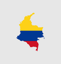 Colombia Map Flag Colombian Country Map And Banner