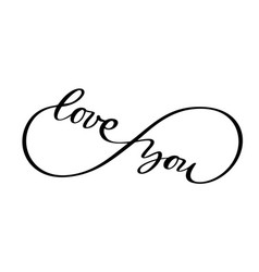 Infinity Sign With Love You Words