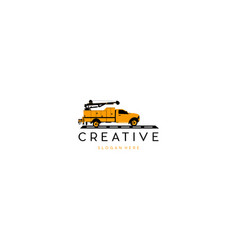 Truck Crane Creative Logo Desi