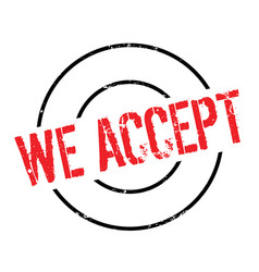 We Accept Rubber Stamp