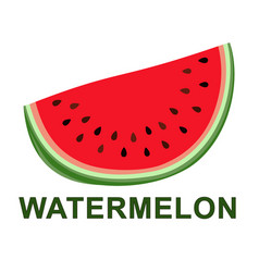 Cartoon Red Watermelon Slice Summer Food Poster