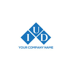 Iud Letter Logo Design On White Background