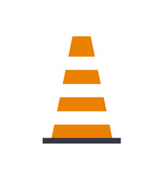 Road Cone Sign Used At A Construction Site