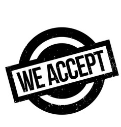 We Accept Rubber Stamp