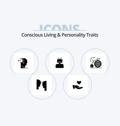 Concious Living And Personality Traits Glyph Icon