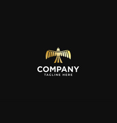 Eagle Bird Golden Modern Logo Design For Fashion