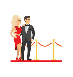 Famous Celebrities Couple On Red Carpet Isolated