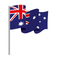 Australian Flag In Pole