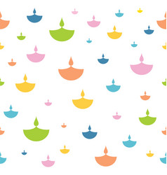 Colorful Diwali Diya Pattern Background