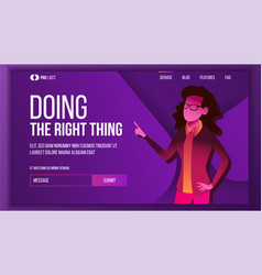 Doing The Right Thing Landing Page Concept