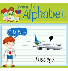 Flashcard Letter F Is Flor Fuselage