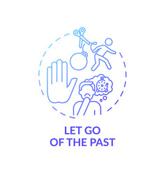 Let Go Past Blue Gradient Concept Icon